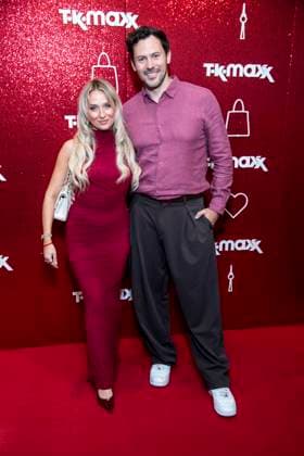 ABB TKMAXX s Jenny Koepper and Sebastian Klaus appeared on the red carpet at the grand reopening of the TK Maxx store on Alexanderplatz on September 24, 2026, in Berlin, Germany