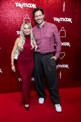 ABB TKMAXX s Jenny Koepper and Sebastian Klaus appeared on the red carpet at the grand reopening of the TK Maxx store on Alexanderplatz on September 24, 2026, in Berlin, Germany