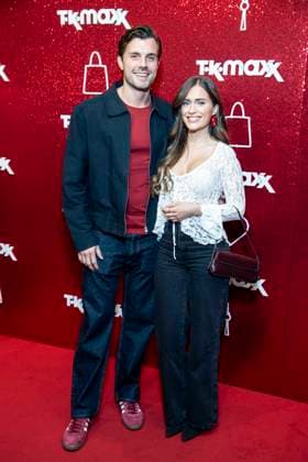 ABB TKMAXX: Tim Reitz and Vivien Grabatis were guests on the red carpet at the grand reopening of the TK Maxx store on Alexanderplatz on September 24, 2026, in Berlin, Germany