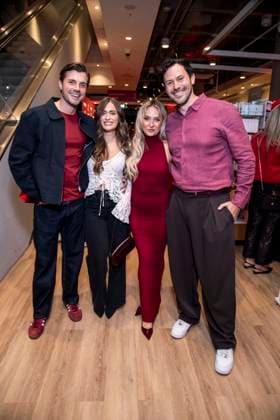 ABB TKMAXX: Tim Reitz, Vivien Grabatis, Jenny Köpper, and Sebastian Klaus appear on the red carpet at the grand reopening of the TK Maxx store on Alexanderplatz on September 24, 2026, in Berlin, Germany