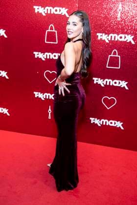 ABB TKMAXX Sarah Engels appears on the red carpet at the grand reopening of the TK Maxx store on Alexanderplatz on September 24, 2026, in Berlin, Germany