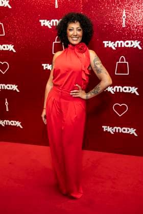 ABB TKMAXX Jessica Wahls appears on the red carpet at the grand reopening of the TK Maxx store on Alexanderplatz on September 24, 2026, in Berlin, Germany