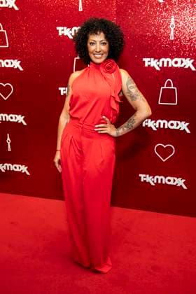 ABB TKMAXX Jessica Wahls appeared on the red carpet at the grand reopening of the TK Maxx store on Alexanderplatz on September 24, 2026, in Berlin, Germany