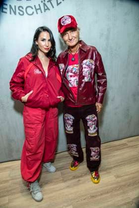 ABB TKMAXX Sila Sahin, accompanied by her father Zeki Sahin, appeared on the red carpet at the grand reopening of the TK Maxx store on Alexanderplatz on September 24, 2026, in Berlin, Germany