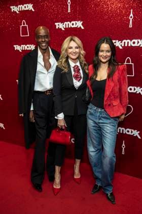ABB TKMAXX Bruce Darnell, Frauke Ludowig, and Nele Ludowig Roeffen appeared on the red carpet at the grand reopening of the TK Maxx store on Alexanderplatz on September 24, 2026, in Berlin, Germany