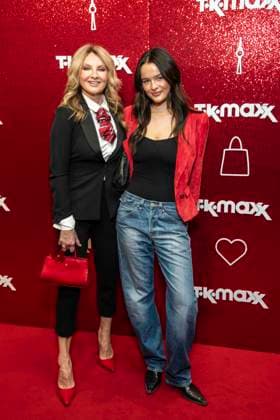 ABB TKMAXX Frauke Ludowig and Nele Ludowig Roeffen, mother and daughter, appeared on the red carpet at the grand reopening of the TK Maxx store on Alexanderplatz on September 24, 2026, in Berlin, Germany