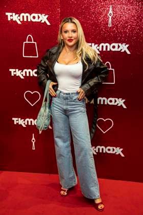 ABB TKMAXX Evelyn Burdecki appears on the red carpet at the grand reopening of the TK Maxx store on Alexanderplatz on September 24, 2026, in Berlin, Germany