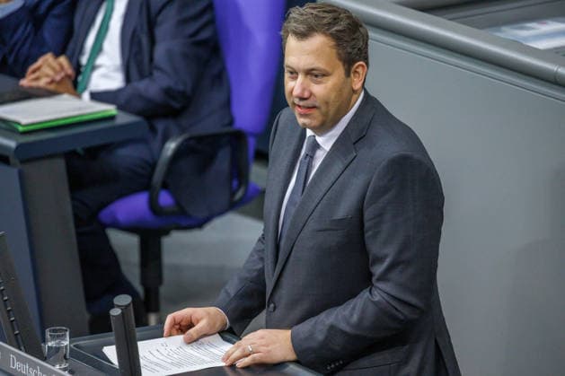 Lars Klingbeil (SPD), Federal Minister of Finance, in the German Bundestag on September 25, 2026, in Berlin, Berlin, Germany, Bundestag