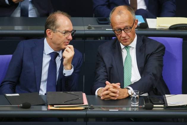 Berlin, Germany, September 25, 2026 German Bundestag 97th Session of the Bundestag Federal Minister of the Interior Alexander Dobrindt (CSU) and Federal Chancellor Friedrich Merz (CDU) Copyright: xdtsxNachrichtenagenturx dts_136425