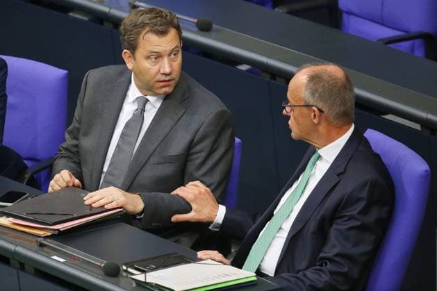 Berlin, Germany, September 25, 2026 German Bundestag 97th Session of the Bundestag Budget Week Federal Minister of Finance Lars Klingbeil (SPD) and Federal Chancellor Friedrich Merz (CDU) Copyright: xdtsxNachrichtenagenturx dts_136426