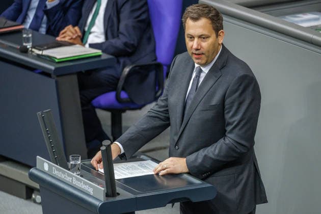 Lars Klingbeil (SPD), Federal Minister of Finance, in the German Bundestag on September 25, 2026, in Berlin, Berlin, Berlin, Germany, Bundestag