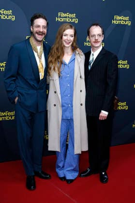 Fridolin Sandmeyer, Pheline Roggan, and Merlin Sandmeyer at the festival opening, featuring the premiere of the feature film *The Idiots* at the 34th Filmfest Hamburg 2026 at Cinemaxx Dammtor in Hamburg, September 24, 2026 Foto:xC.xTamckex xFuturexImagex filmfest_hh_6916