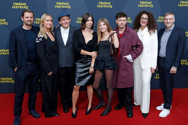 Michal Englert, Malgorzata Szumowska, Christian Friedel, Malika Rabahallah, and the film crew at the festival opening, featuring the premiere of the feature film *The Idiot* at the 34th Filmfest Hamburg 2026 at Cinemaxx Dammtor in Hamburg, September 24, 2026 Foto:xC.xTamckex xFuturexImagex filmfest_hh_6939