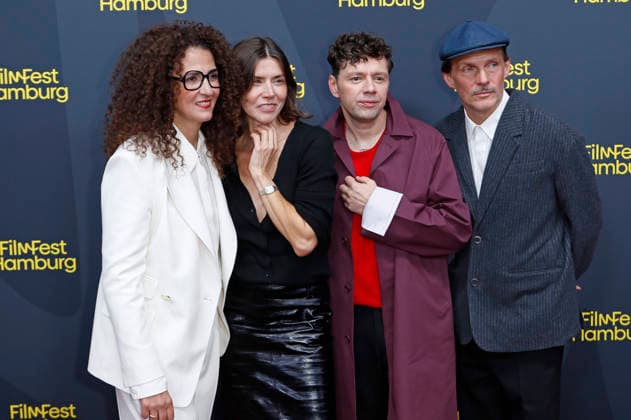 Malika Rabahallah, Malgorzata Szumowska, Christian Friedel, and Michal Englert at the festival opening, featuring the premiere of the film *The Idiots* at the 34th Filmfest Hamburg 2026 at Cinemaxx Dammtor in Hamburg, September 24, 2026 Foto:xC.xTamckex xFuturexImagex filmfest_hh_6951