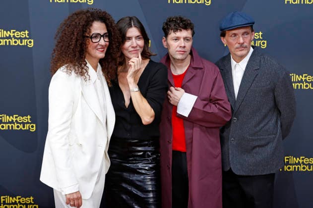 Malika Rabahallah, Malgorzata Szumowska, Christian Friedel, and Michal Englert at the festival opening, featuring the premiere of the film *The Idiots* at the 34th Filmfest Hamburg 2026 at Cinemaxx Dammtor in Hamburg, September 24, 2026 Foto:xC.xTamckex xFuturexImagex filmfest_hh_6952