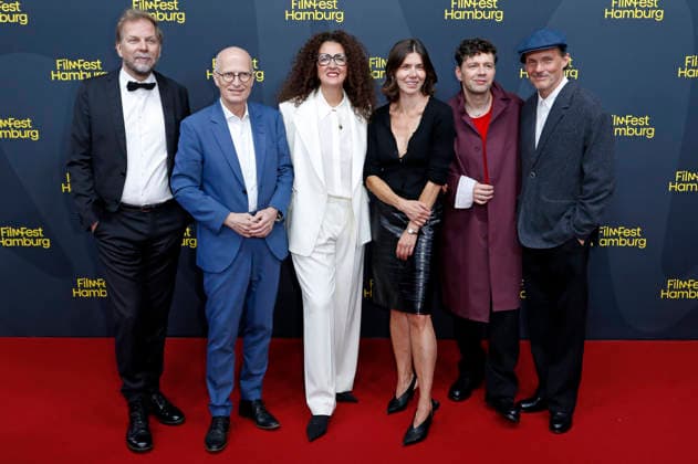 Helge Albers, Peter Tschentscher, Malika Rabahallah, Malgorzata Szumowska, Christian Friedel and Michal Englert at the festival opening with the premiere of the feature film *The Idiots* at the 34th Filmfest Hamburg 2026 at Cinemaxx Dammtor in Hamburg, September 24, 2026 Foto:xC.xTamckex xFuturexImagex filmfest_hh_6955