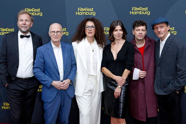 Helge Albers, Peter Tschentscher, Malika Rabahallah, Malgorzata Szumowska, Christian Friedel and Michal Englert at the festival opening with the premiere of the feature film *The Idiots* at the 34th Filmfest Hamburg 2026 at Cinemaxx Dammtor in Hamburg, September 24, 2026 Foto:xC.xTamckex xFuturexImagex filmfest_hh_6957