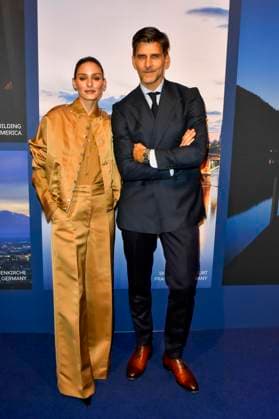 ABB GUERLAIN Olivia Palermo and Johannes Huebl attended the celebration marking the launch of the Maison Guerlain brand at the Lofthouse on September 24, 2026, in Düsseldorf. Guerlain is a French cosmetics company based in North Rhine-Westphalia, Germany.