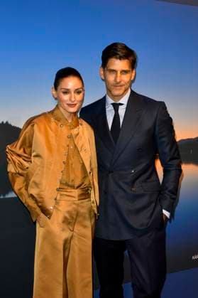 ABB GUERLAIN Olivia Palermo and Johannes Huebl attended the launch party for the Maison Guerlain brand at the Lofthouse on September 24, 2026, in Düsseldorf. Guerlain is a French cosmetics company based in North Rhine-Westphalia, Germany.
