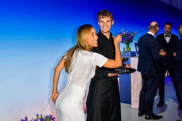 ABB GUERLAIN: Annemarie Carpendale, solo guest performer at the launch event for the Maison Guerlain brand at the Lofthouse on September 24, 2026, in Düsseldorf. Guerlain is a French cosmetics company based in North Rhine-Westphalia, Germany.