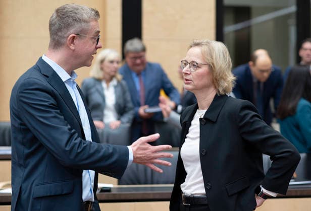 Stefan Evers, Katja Wolf, Mario Voigt, EUR, Germany, Berlin, September 25, 2