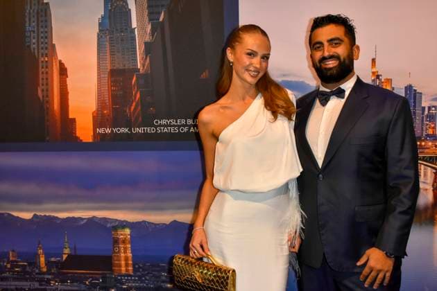 ABB GUERLAIN Stella Elena and Joseph Uyanik attended the launch event for the Maison Guerlain brand at the Lofthouse on September 24, 2026, in Düsseldorf. Guerlain is a French cosmetics company based in North Rhine-Westphalia, Germany.