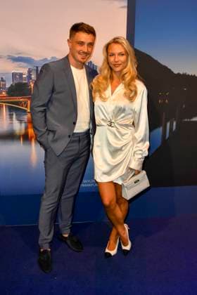 ABB GUERLAIN s Dagi Bee and Eugen Kazakov attended the launch party for the Maison Guerlain brand at the Lofthouse on September 24, 2026, in Düsseldorf. Guerlain is a French cosmetics company based in North Rhine-Westphalia, Germany.
