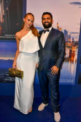 ABB GUERLAIN Stella Elena and Joseph Uyanik attended the celebration event marking the launch of the Maison Guerlain brand at the Lofthouse on September 24, 2026, in Düsseldorf. Guerlain is a French cosmetics company based in North Rhine-Westphalia, Germany.