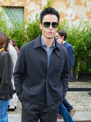IPA88947986 - Milan, Milan Women™s Fashion Week Spring Summer 2027 - Women™s Fashion, Spring Summer 2027 - Tod™s fashion show - guests pictured: Baptiste Giabiconi  Copyright: xRiccardoxGiordanox xRiccardoxGiordanox IPA88947986