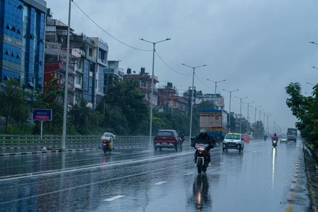 Heavy Rain Affects Daily Activities In Kathmandu. Heavy rainfall causes water to overflow onto roads in the Khumaltar area of Lalitpur, Nepal, on September 25, 2026, hindering vehicle movement. A deep depression over the Bay of Bengal continues to influence weather conditions in the region. Kathmandu bagmati Nepal  Copyright: xAmbirxTolangx originalFilename: tolang-heavyrai260925_npWM5.jpg