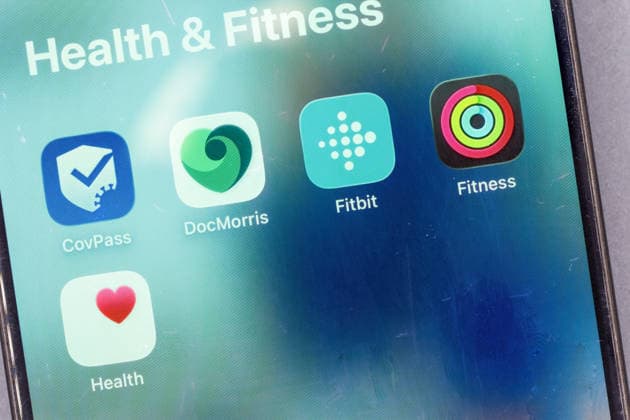 Germany December 22nd, 2025 Smartphone Screen, the Symbols from Applications for Health, Fitness and Medicine displays 1127506822