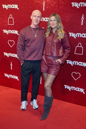 Tobias Wolf with his wife Maren Wolf at the reopening of the expanded TK Maxx store during the CODE RED Night event at Alexanderplatz in Berlin on September 24, 2026 TK Maxx Store Reopening