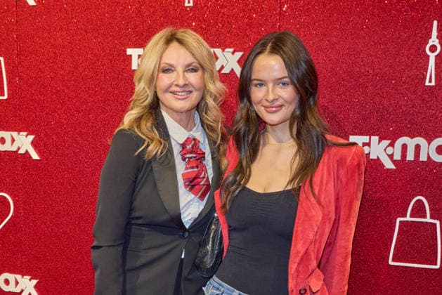Frauke Ludowig and her daughter Nele Ludowig Roeffen at the reopening of the expanded TK Maxx store during the CODE RED Night event at Alexanderplatz in Berlin on September 24, 2026 TK Maxx Store Reopening