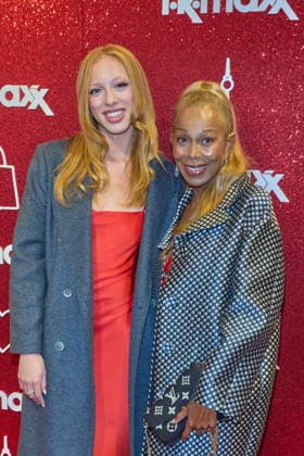 Anna Ermakova with her mother, Angela Ermakova, at the reopening of the expanded TK Maxx store during the CODE RED Night event at Alexanderplatz in Berlin on September 24, 2026 TK Maxx Store Reopening