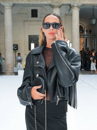 IPA88951381 - Milan, Milan Women™s Fashion Week Spring Summer 2027 - Women™s Fashion, Spring Summer 2027 - SPORTMAX fashion show - guests pictured: Candela Pelizza  Copyright: xRiccardoxGiordanox xRiccardoxGiordanox IPA88951381