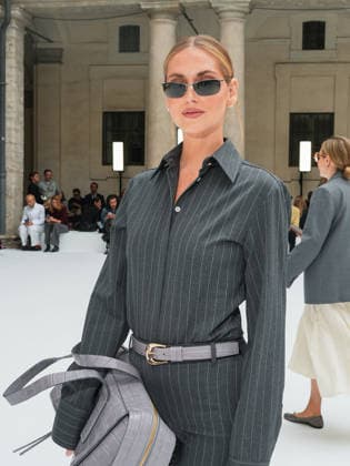 IPA88951396 - Milan, Milan Women™s Fashion Week Spring Summer 2027 - Women™s Fashion, Spring Summer 2027 - SPORTMAX fashion show - guests pictured: Chiara Ferragni  Copyright: xRiccardoxGiordanox xRiccardoxGiordanox IPA88951396