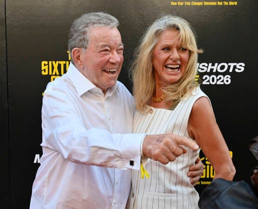 William Shatner and Elizabeth Anderson Martin attend the world premiere of the documentary The Sixty Year Mission: How Star Trek Changed Television and The World at the United Theatre on Broadway in downtown Los Angeles on Thursday, September 24, 2026. Storyline: The Sixty-Year Mission charts the remarkable voyage of an iconic cultural phenomenon proving that truth is stranger than science-fiction.  LAP2026092448 JIMxRUYMEN