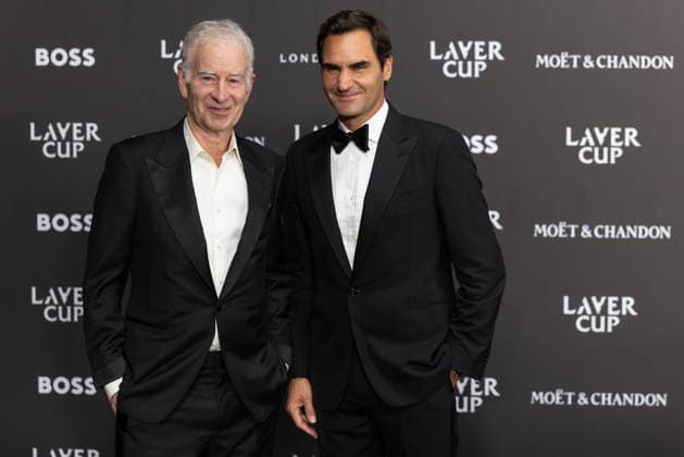 Sports stars attend the Laver Cup Opening Night Gala at Magazine London in London, England Featuring: John Mcenroe and Roger Federer Where: London, Greater London, United Kingdom When: 24 Sep 2026 Credit: Alex Cropper Cover Images **Mandatory Credit: Alex Cropper Cover Images** EDITORIAL USE ONLY. NOT FOR USE BY NEWSPAPERS BASED IN THE UK. Copyright: xx coverimg56056893
