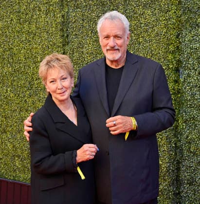 John de Lancie (L) and Marnie Mosiman attend the world premiere of the documentary The Sixty Year Mission: How Star Trek Changed Television and The World at the United Theatre on Broadway in downtown Los Angeles on Thursday, September 24, 2026. Storyline: The Sixty-Year Mission charts the remarkable voyage of an iconic cultural phenomenon proving that truth is stranger than science-fiction.  LAP2026092402 JIMxRUYMEN