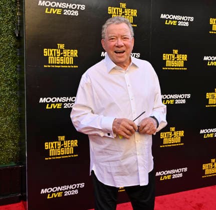 William Shatner attends the world premiere of the documentary The Sixty Year Mission: How Star Trek Changed Television and The World at the United Theatre on Broadway in downtown Los Angeles on Thursday, September 24, 2026. Storyline: The Sixty-Year Mission charts the remarkable voyage of an iconic cultural phenomenon proving that truth is stranger than science-fiction.  LAP2026092403 JIMxRUYMEN