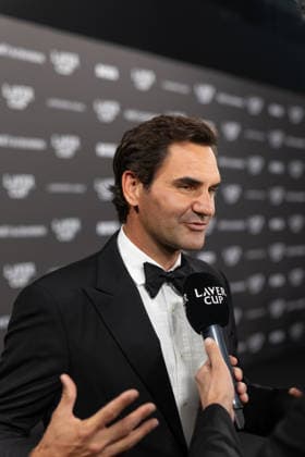 Sports stars attend the Laver Cup Opening Night Gala at Magazine London in London, England Featuring: Roger Federer Where: London, Greater London, United Kingdom When: 24 Sep 2026 Credit: Alex Cropper Cover Images **Mandatory Credit: Alex Cropper Cover Images** EDITORIAL USE ONLY. NOT FOR USE BY NEWSPAPERS BASED IN THE UK. Copyright: xx coverimg56056905