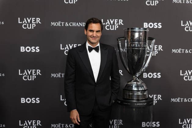 Sports stars attend the Laver Cup Opening Night Gala at Magazine London in London, England Featuring: Roger Federer Where: London, Greater London, United Kingdom When: 24 Sep 2026 Credit: Alex Cropper Cover Images **Mandatory Credit: Alex Cropper Cover Images** EDITORIAL USE ONLY. NOT FOR USE BY NEWSPAPERS BASED IN THE UK. Copyright: xx coverimg56056910