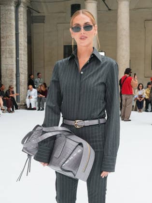 IPA88951395 - Milan, Milan Women™s Fashion Week Spring Summer 2027 - Women™s Fashion, Spring Summer 2027 - SPORTMAX fashion show - guests pictured: Chiara Ferragni  Copyright: xRiccardoxGiordanox xRiccardoxGiordanox IPA88951395