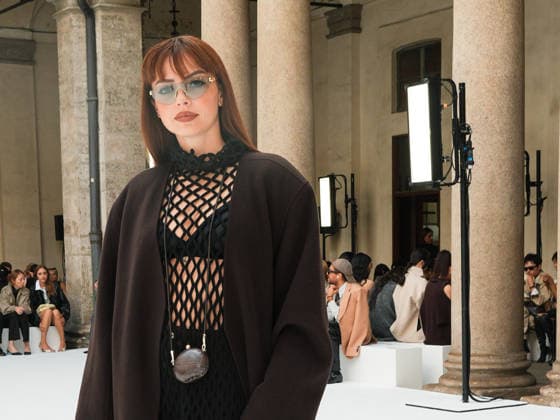 IPA88951404 - Milan, Milan Women™s Fashion Week Spring Summer 2027 - Women™s Fashion, Spring Summer 2027 - SPORTMAX fashion show - guests pictured: Annalisa, singer  Copyright: xRiccardoxGiordanox xRiccardoxGiordanox IPA88951404