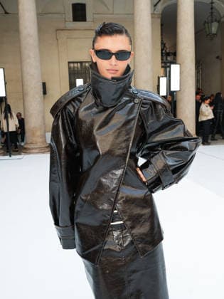 IPA88951486 - Milan, Milan Women™s Fashion Week Spring Summer 2027 - Women™s Fashion, Spring Summer 2027 - SPORTMAX fashion show - guests pictured: COCO SCHIFFER  Copyright: xRiccardoxGiordanox xRiccardoxGiordanox IPA88951486