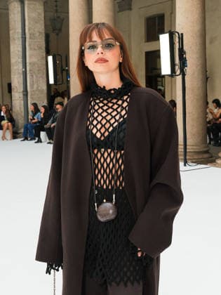 IPA88951405 - Milan, Milan Women™s Fashion Week Spring Summer 2027 - Women™s Fashion, Spring Summer 2027 - SPORTMAX fashion show - guests pictured: Annalisa, singer  Copyright: xRiccardoxGiordanox xRiccardoxGiordanox IPA88951405