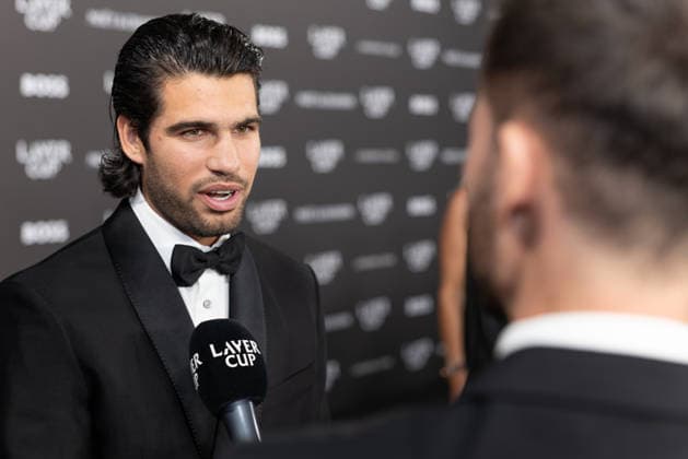 Sports stars attend the Laver Cup Opening Night Gala at Magazine London in London, England Featuring: Carlos Alcaraz Where: London, Greater London, United Kingdom When: 24 Sep 2026 Credit: Alex Cropper Cover Images **Mandatory Credit: Alex Cropper Cover Images** EDITORIAL USE ONLY. NOT FOR USE BY NEWSPAPERS BASED IN THE UK. Copyright: xx coverimg56056882