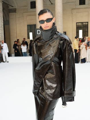 IPA88951483 - Milan, Milan Women™s Fashion Week Spring Summer 2027 - Women™s Fashion, Spring Summer 2027 - SPORTMAX fashion show - guests pictured: COCO SCHIFFER  Copyright: xRiccardoxGiordanox xRiccardoxGiordanox IPA88951483