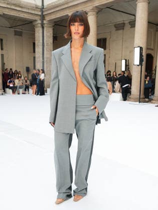 IPA88951386 - Milan, Milan Women™s Fashion Week Spring Summer 2027 - Women™s Fashion, Spring Summer 2027 - SPORTMAX fashion show - guests pictured: Carlota Pitarch  Copyright: xRiccardoxGiordanox xRiccardoxGiordanox IPA88951386