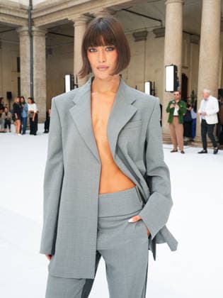 IPA88951388 - Milan, Milan Women™s Fashion Week Spring Summer 2027 - Women™s Fashion, Spring Summer 2027 - SPORTMAX fashion show - guests pictured: Carlota Pitarch  Copyright: xRiccardoxGiordanox xRiccardoxGiordanox IPA88951388